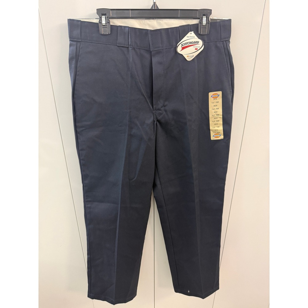 Dickies 874 Original Fit Work Pants Dark Navy Blue 34x30 NWT Flat Front 874DN